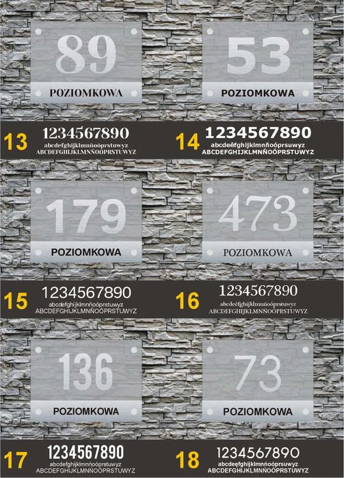 Tabliczka tablica na dom z numerem i nazwą ulicy grawerowana laserem