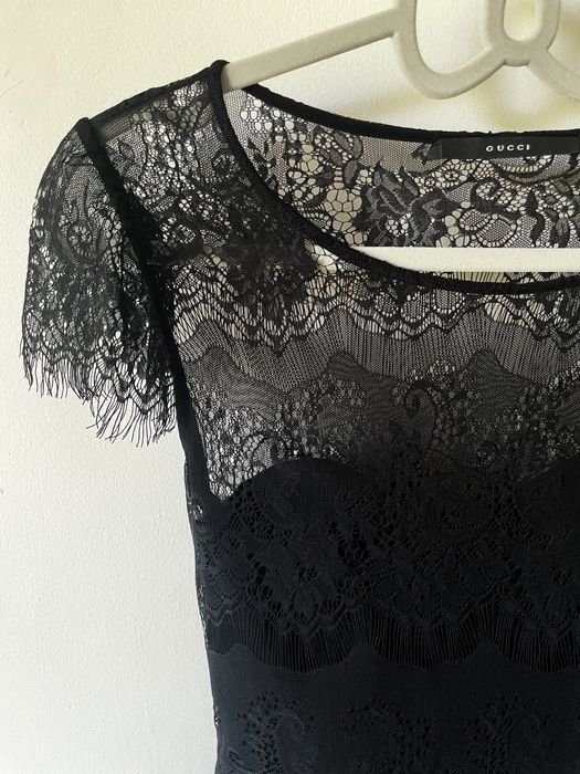 czarna koronkowa sukienka S obcisła dopasowana impreza swieta seksowna