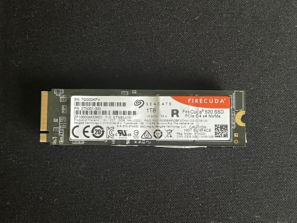 SSD Seagate FireCuda 520 1 TB M.2 (PCI-E 4.0) для Playstation 5