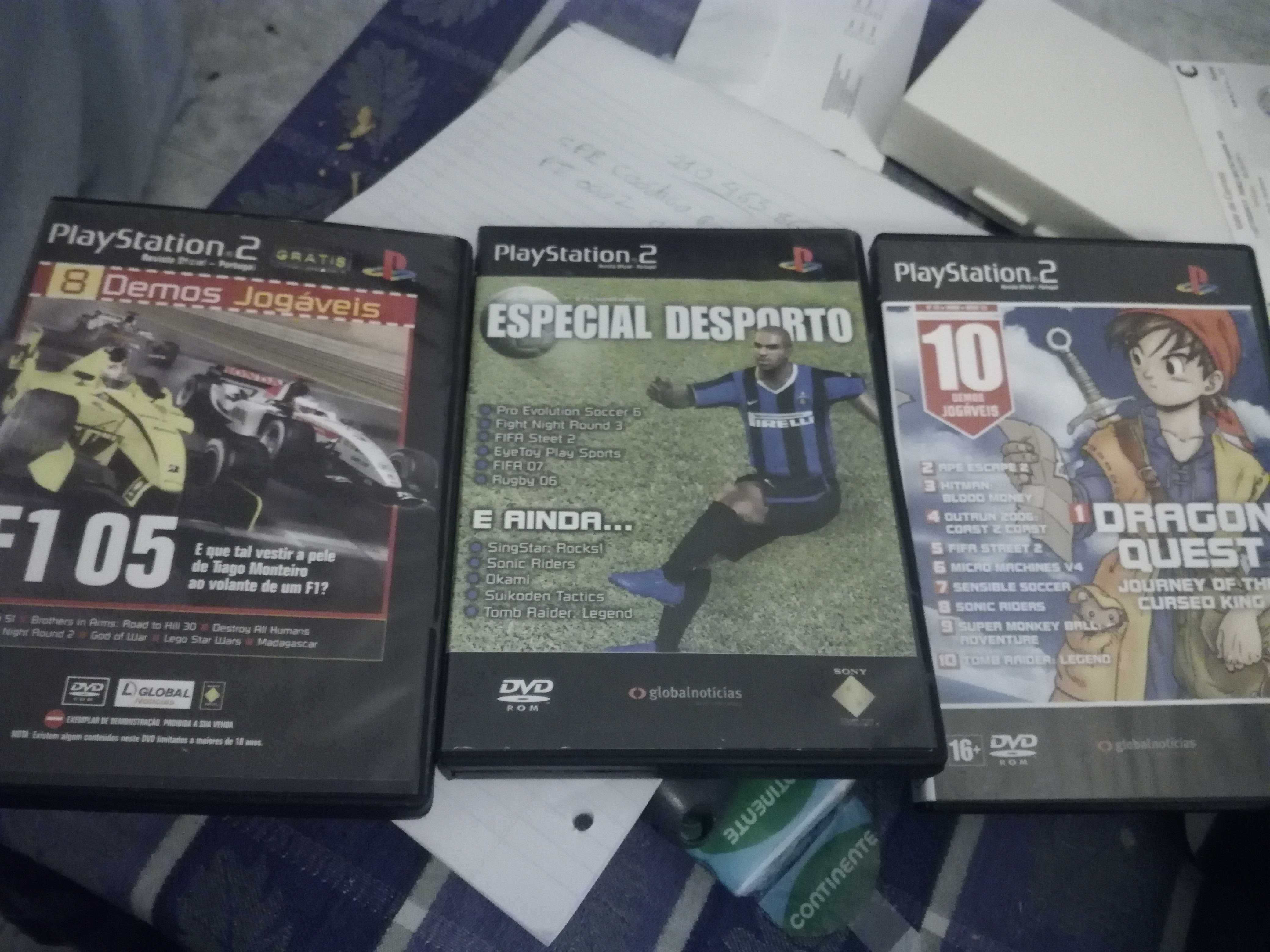 Vendo 3 últimos jogos com vários demos para ps2