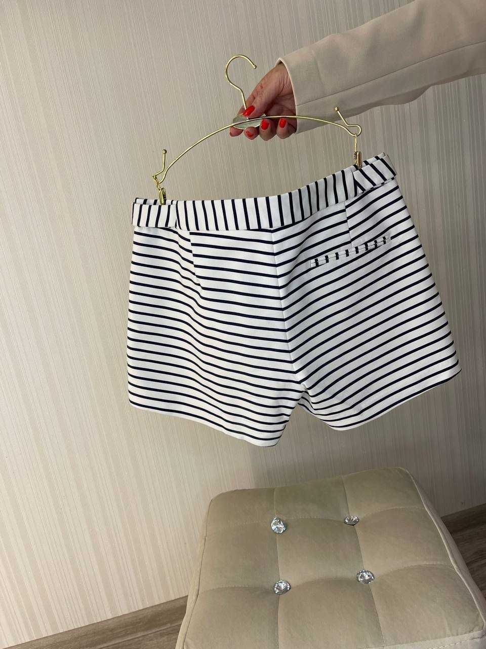Женские шорты в полоску Zara S Жіночі шорти у смужку