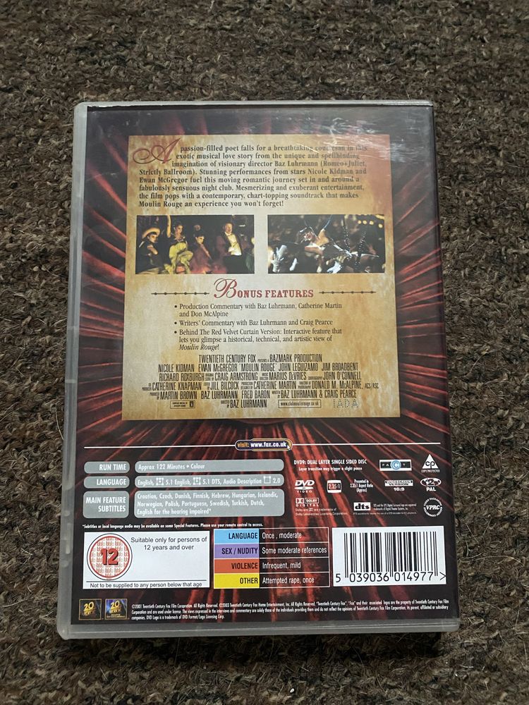 Moulin Rouge! Film na płycie DVD  Baz Luhrmann