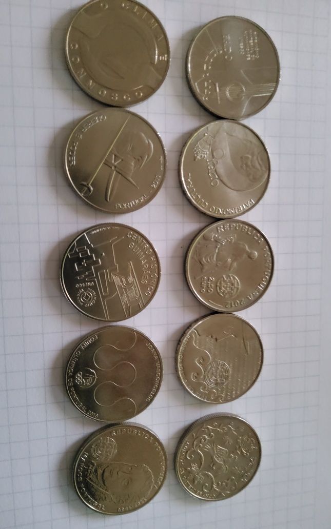 Lote 10 moedas  2,50 euros