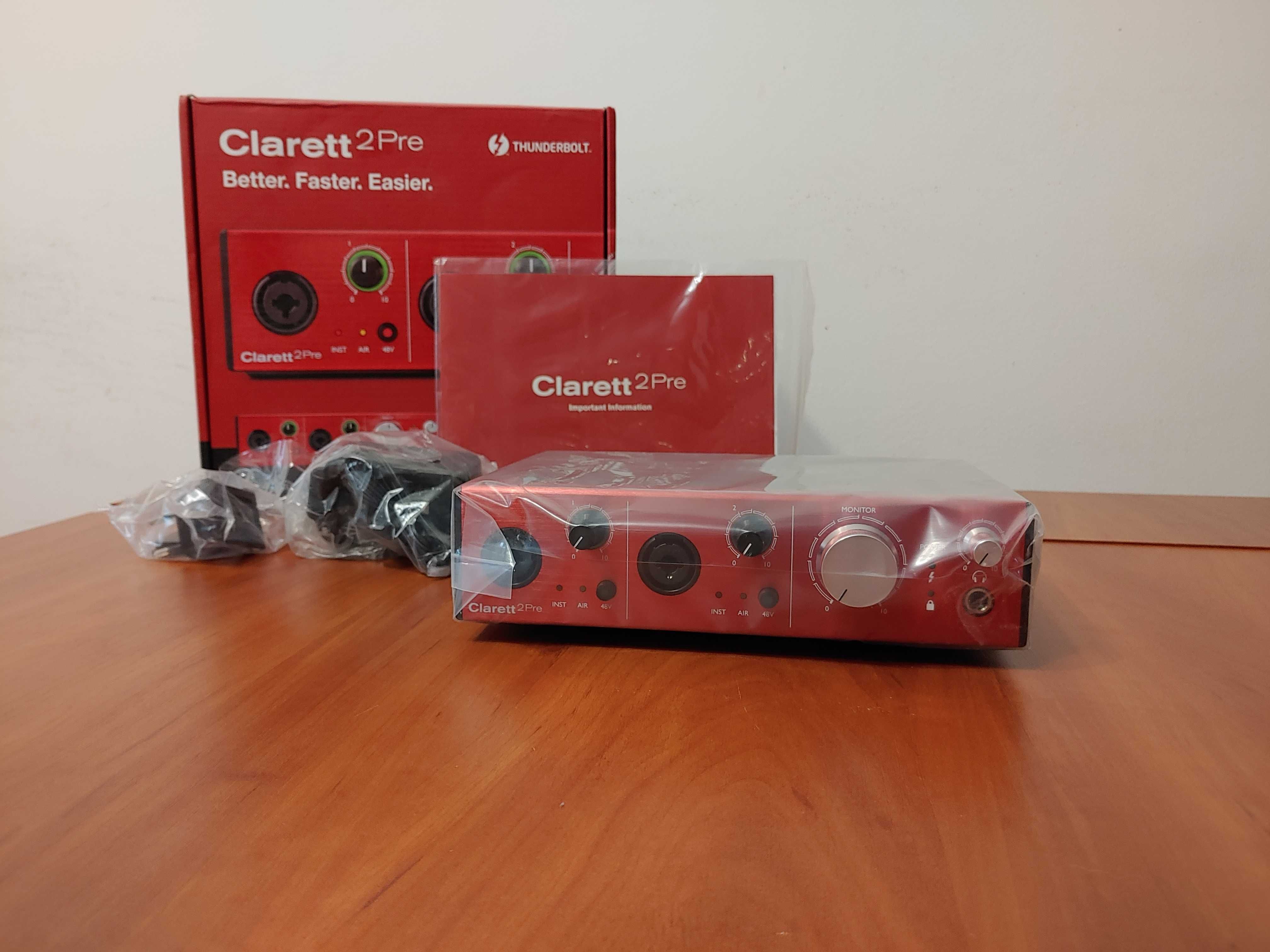 Звукова карта, аудіоінтерфейс, Focusrite Clarett 2Pre Thunderbolt