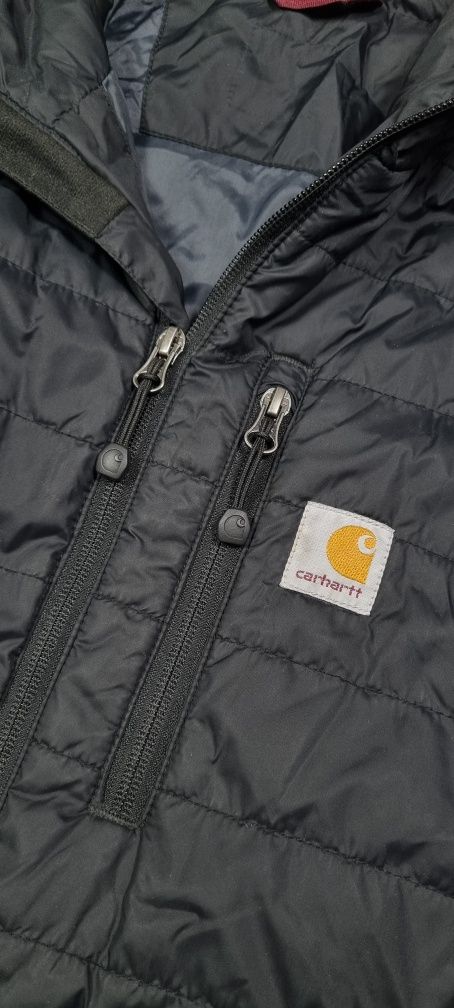 Kurtka męska Carhartt Giliam Jacket Black, logo, pikowana, przejściowa