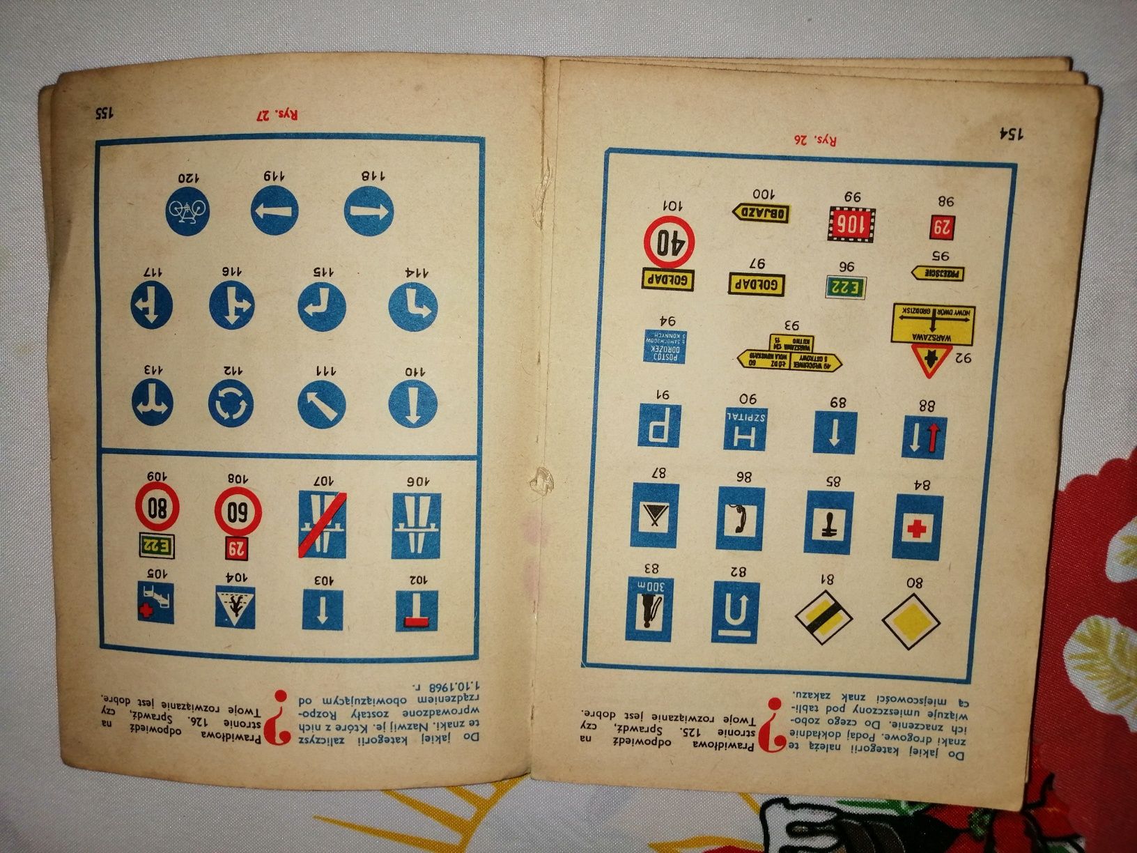 Książka instruktażowa zasady ruchu w pytaniach i odpowiedziach z 1972