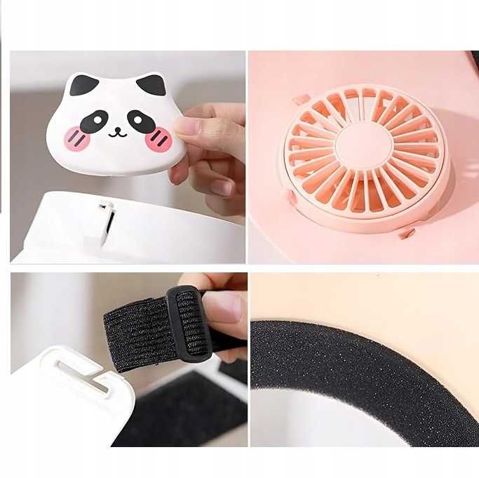 Czapka z daszkiem wiatrak kapelusz USB chroniąca przed słońcem Lekka