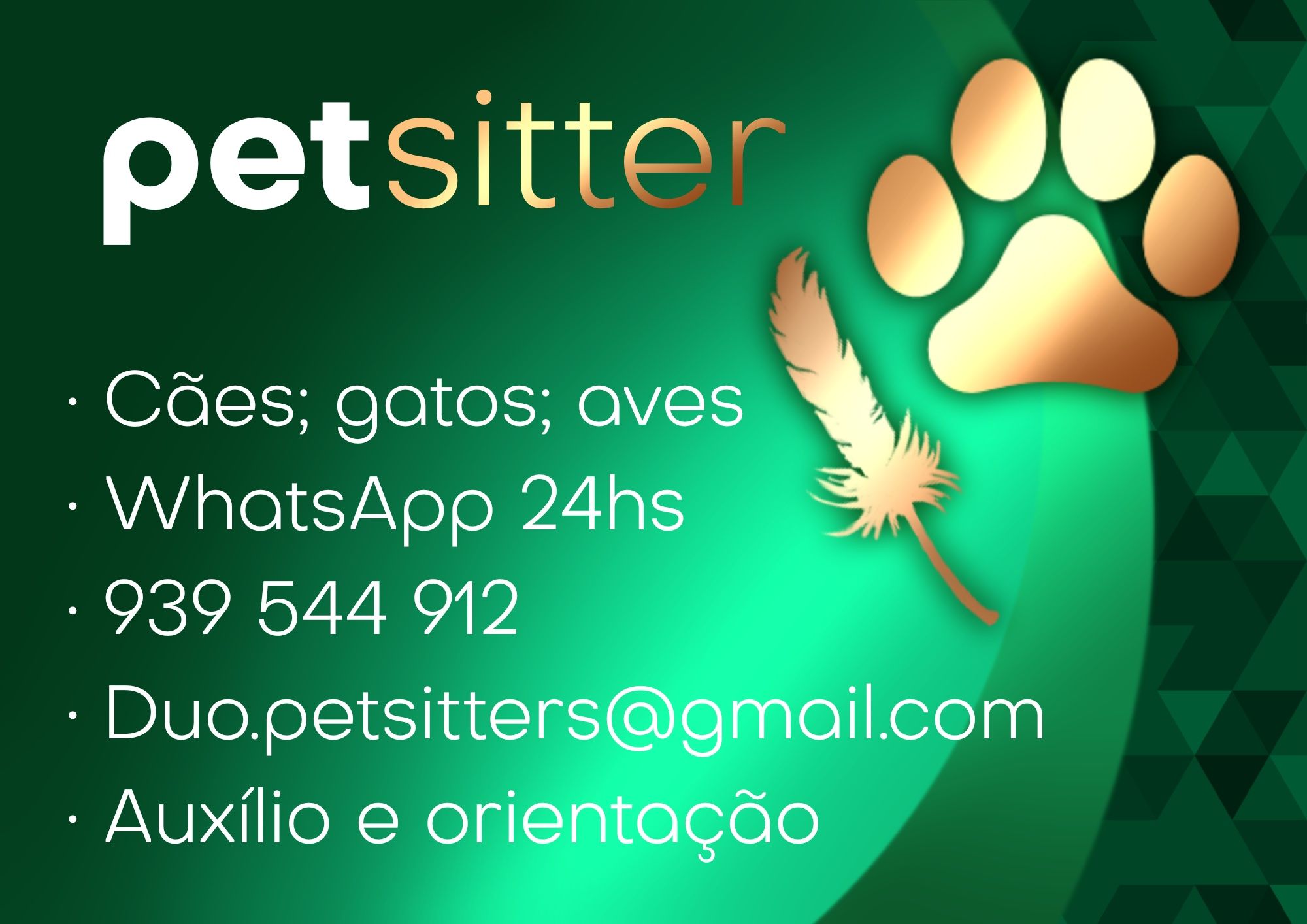 Petsitter e consultoria com tutores iniciantes
