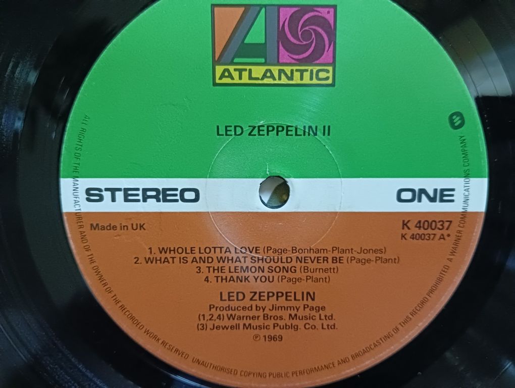 Unikat Płyta winylowa Led Zeppelin II Press UK Plant Page Bonham