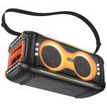 HOCO zestaw karaoke bezp. głośnik + 2 x bezp. mikrofon LED 60W czarny