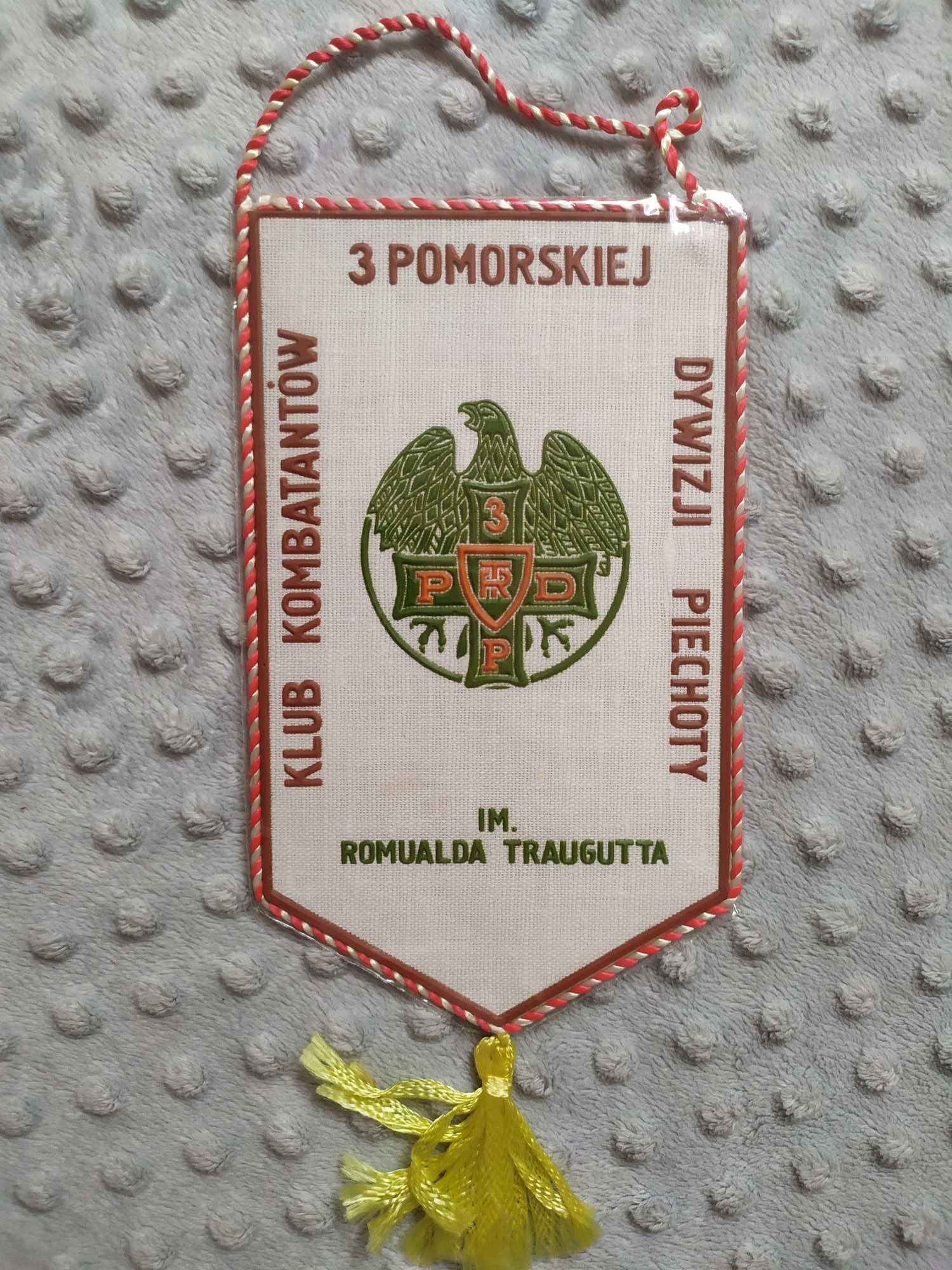 Proporczyk klub kombatantów 3 pomorskiej Dywizji piechoty wojsko