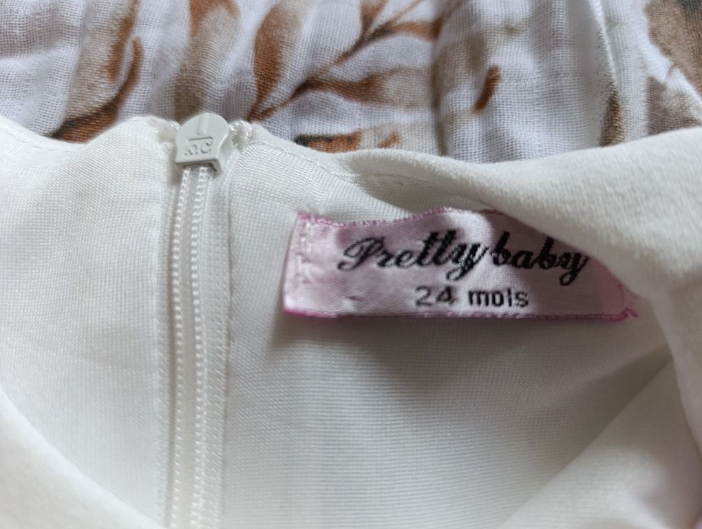 Dziewczęca sukienka pretty baby z motylkami