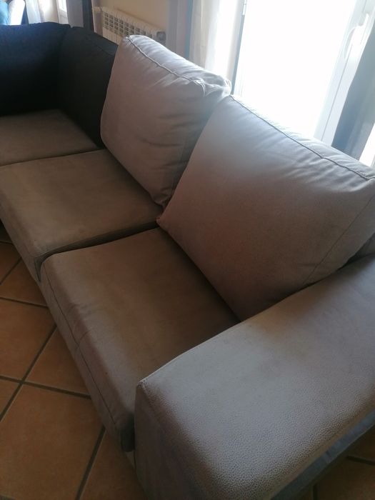 Sofá canto cinza