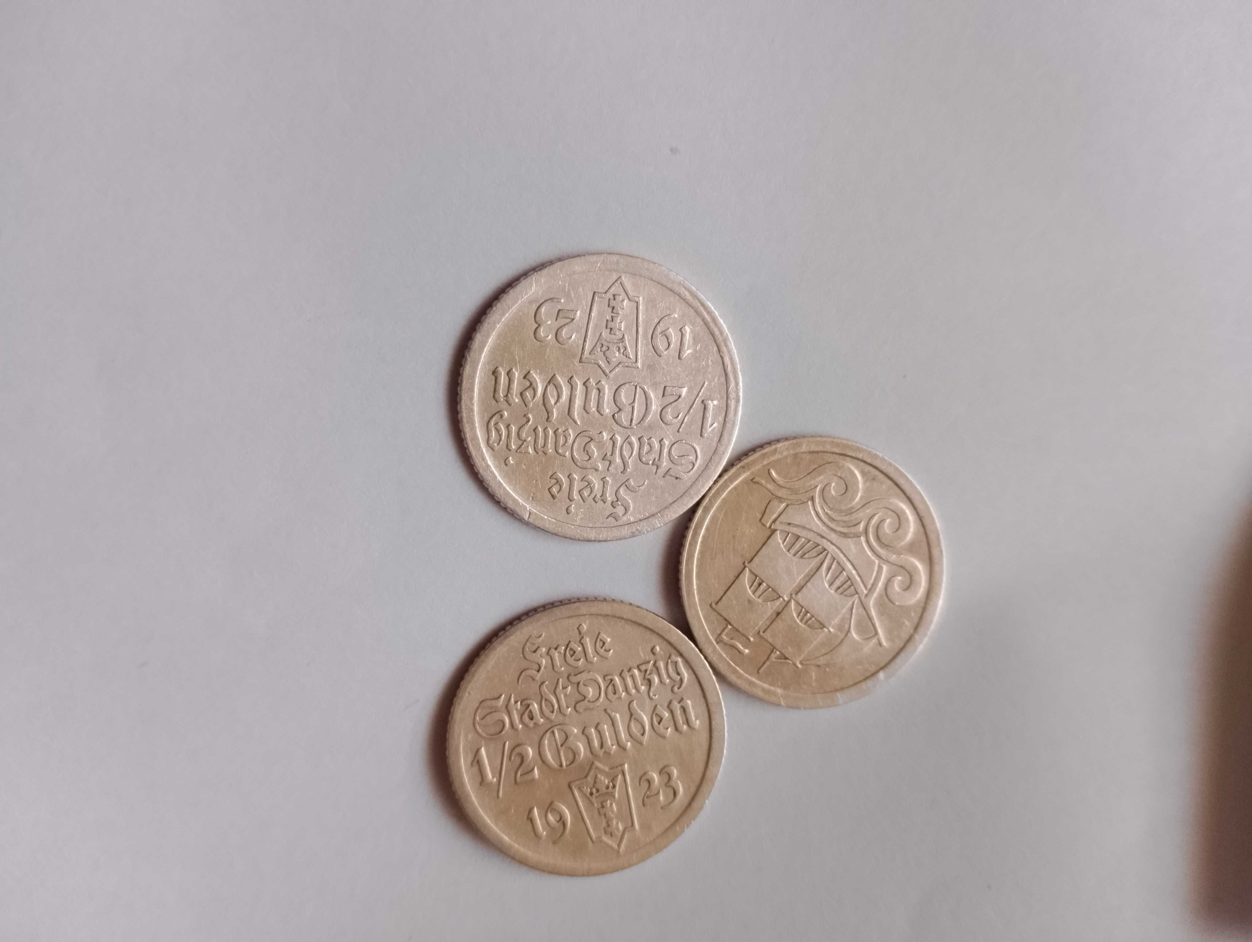 1/2 guldena 1923 mennicze Gdańsk