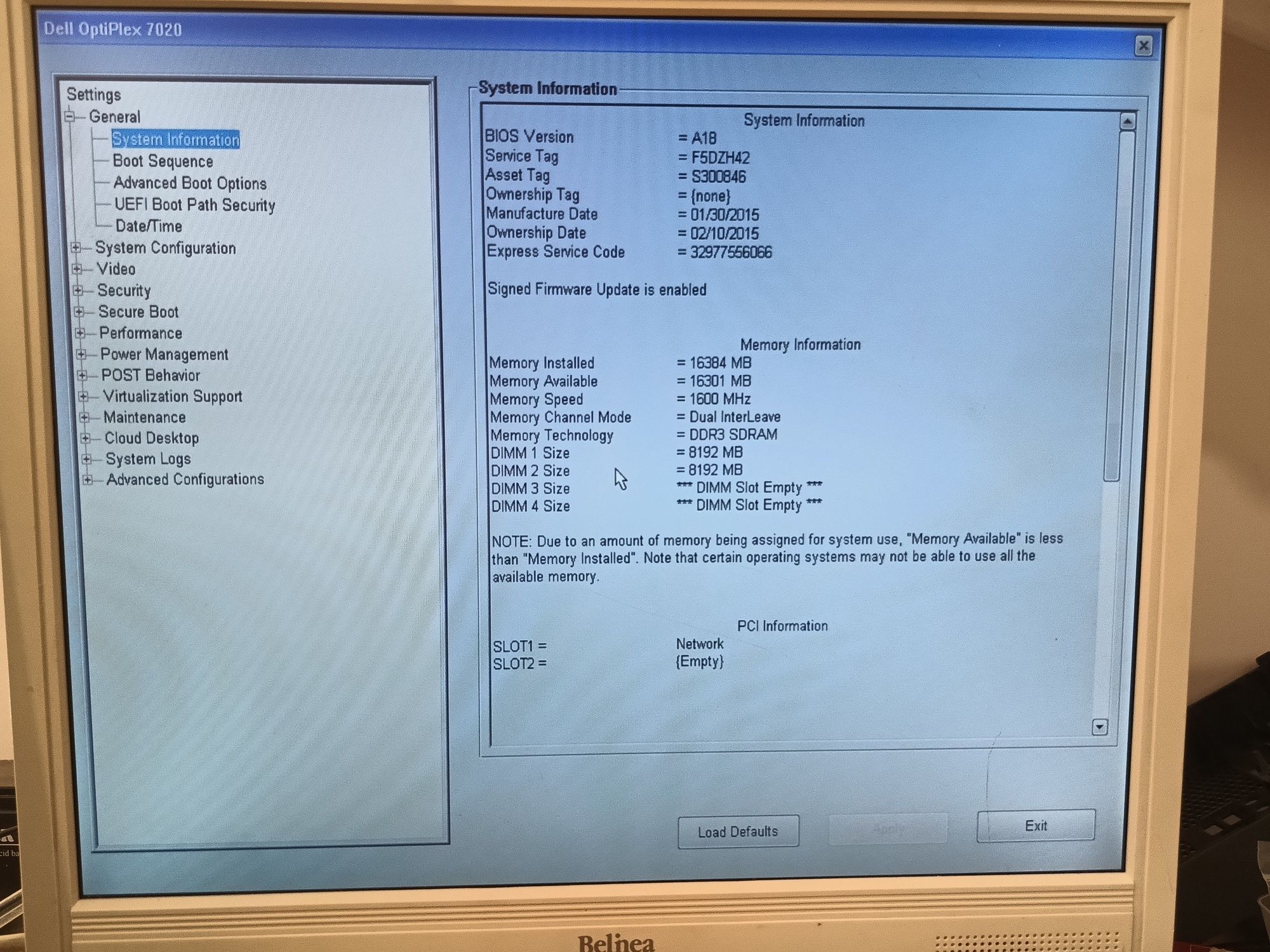 Komputer DELL optiplex 7020 i7 \ 16GB \ 128 GB SSD \ W10 \ WiFi \ USB3