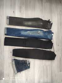 4 pary jeansów h&m spodenki r.34/xs