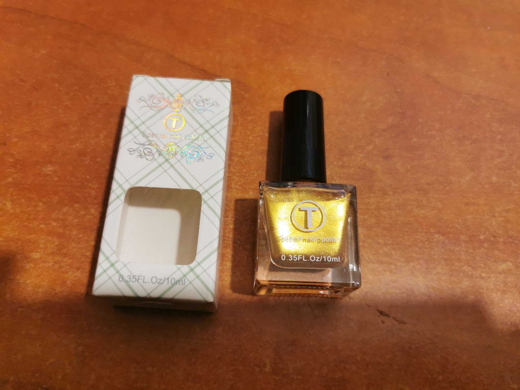 Lakier do paznokci lakier do stempli 10ml złoty