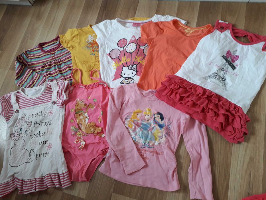 Kilkaset ubranek 4 MEGA WORKI rozm od 56 do 134 dla dziewczynki WYSYŁK