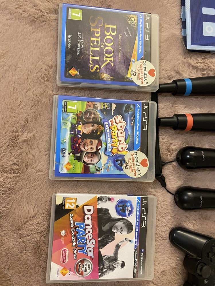 Playstation 3 Cały zestaw + Gry // Ps3 Kontrolery, Pad/y