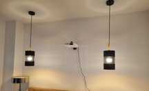 Tanio! Dwie lampy sufitowe Leroy Merlin Bogart wiszące 90 cm 1 punktow