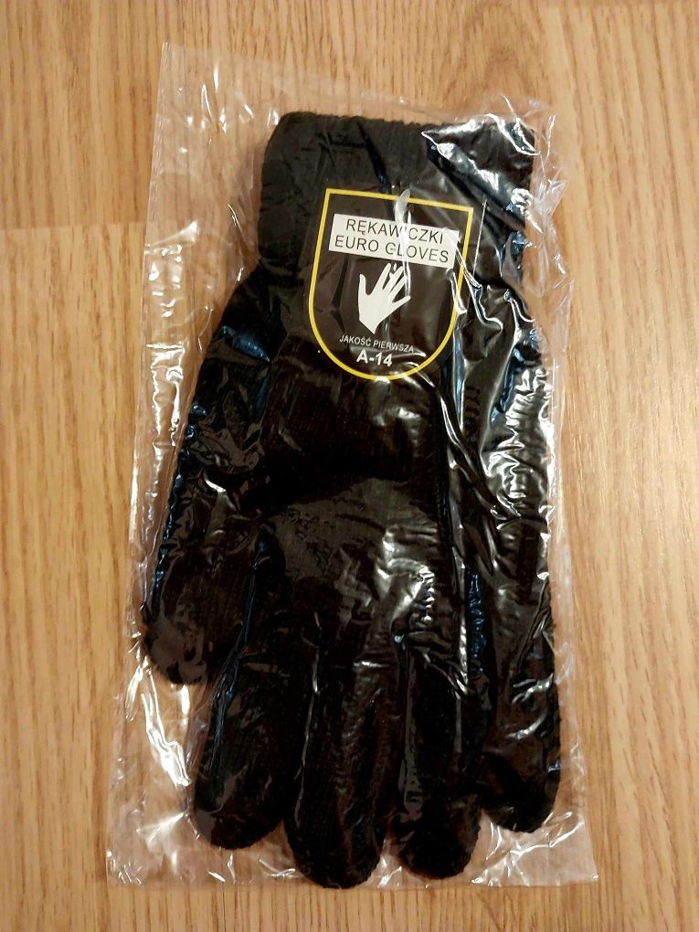 Rękawiczki wełniane czarne Unisex