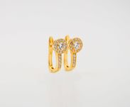 Сережки із червоного золота з діамантами 0,834 ct