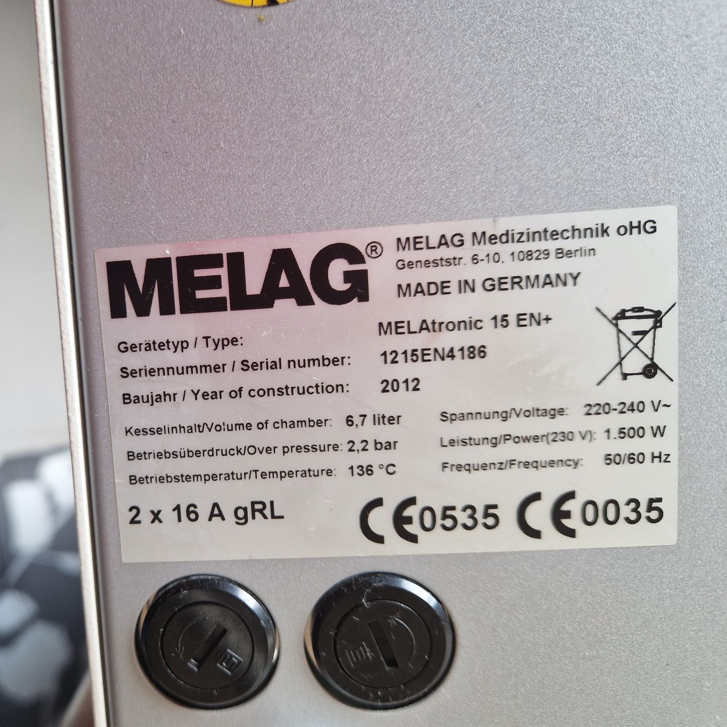 Autoklaw Melag Melatronic 15 EN+