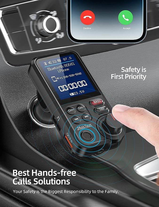 Nulaxy km30 Adapter Bluetooth do rozmów w trybie głośnomówiącym vv