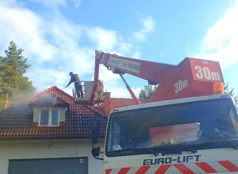 Mycie, malowanie dachów, elewacji, kostki brukowej, prace wysokościowe