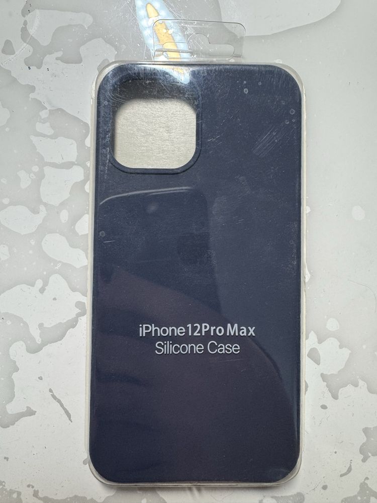 Чехол IPhone 12 pro max silicone case синій
