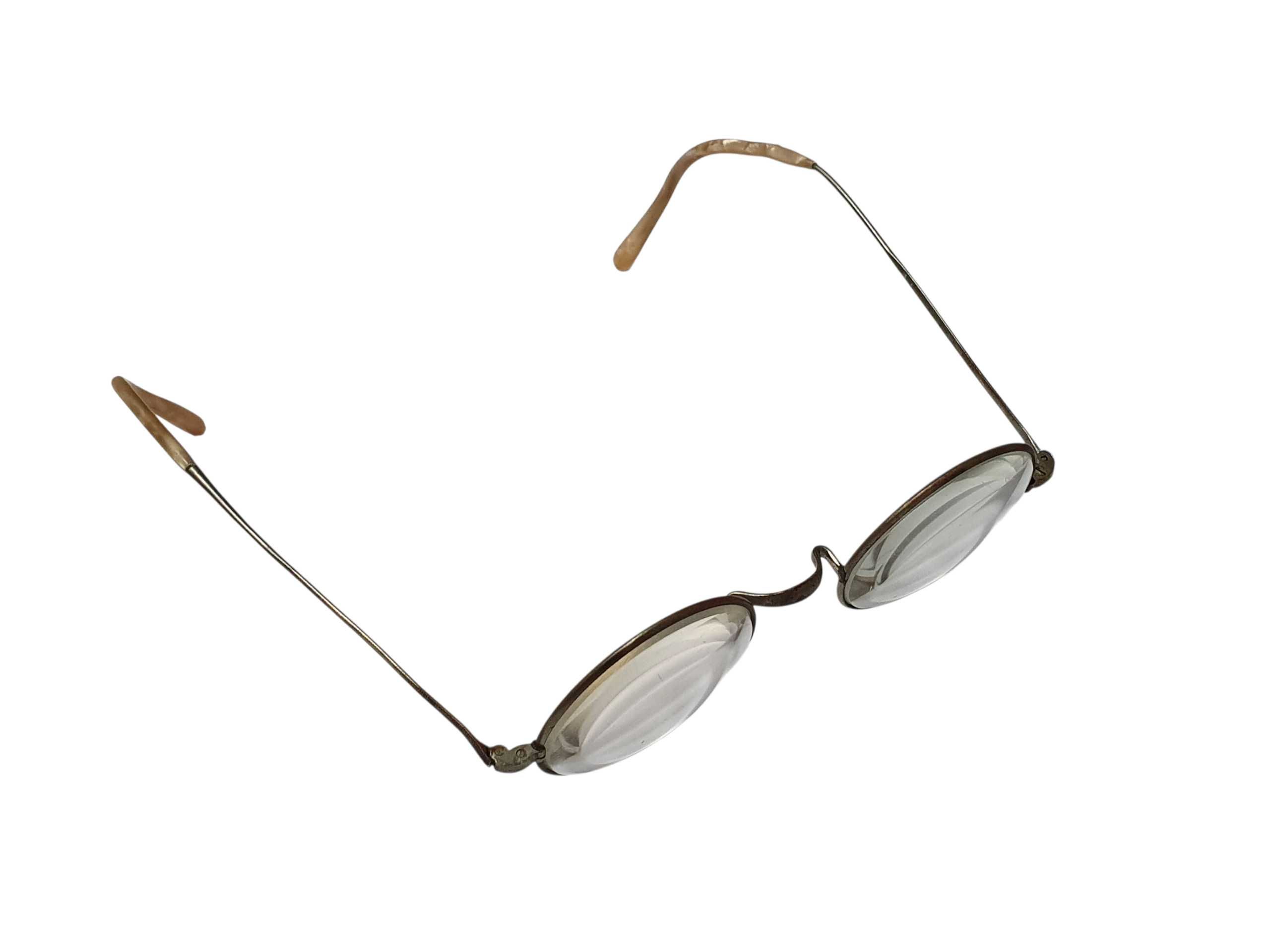 Stare przedwojenne okulary w oryginalnym etui antyk kolekcjonerski