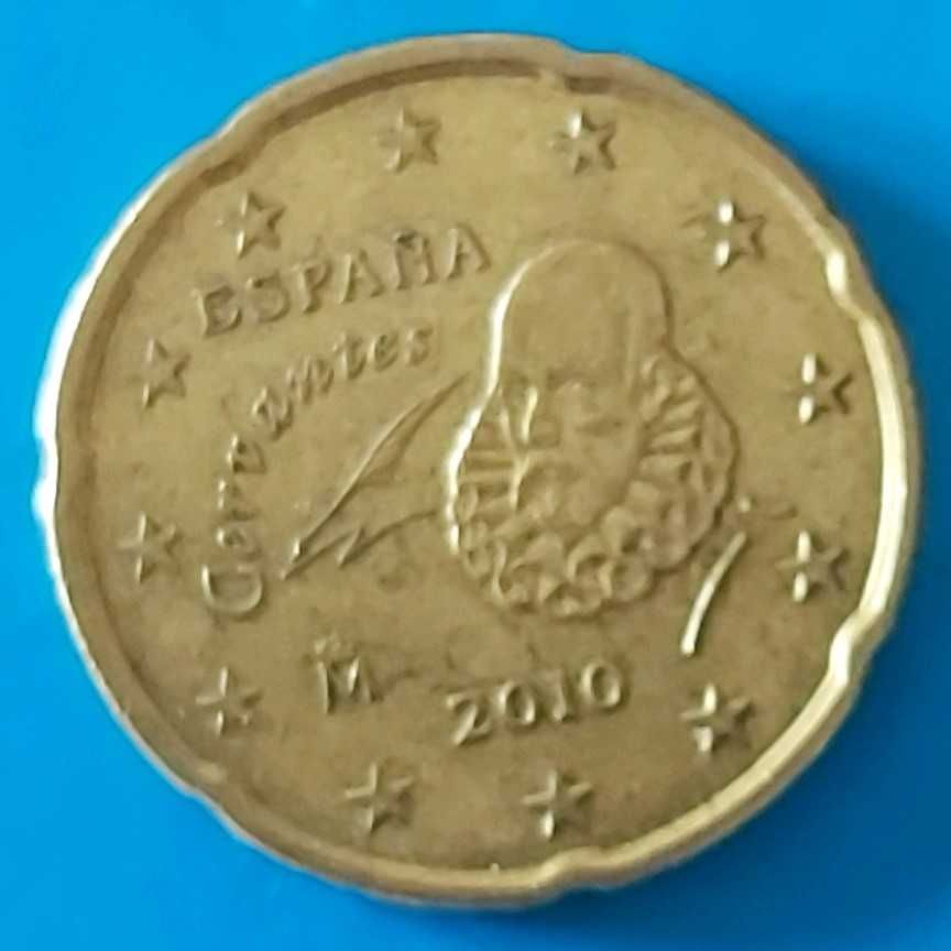 20 Cêntimos de 2010 de Espanha, Miguel Cervantes