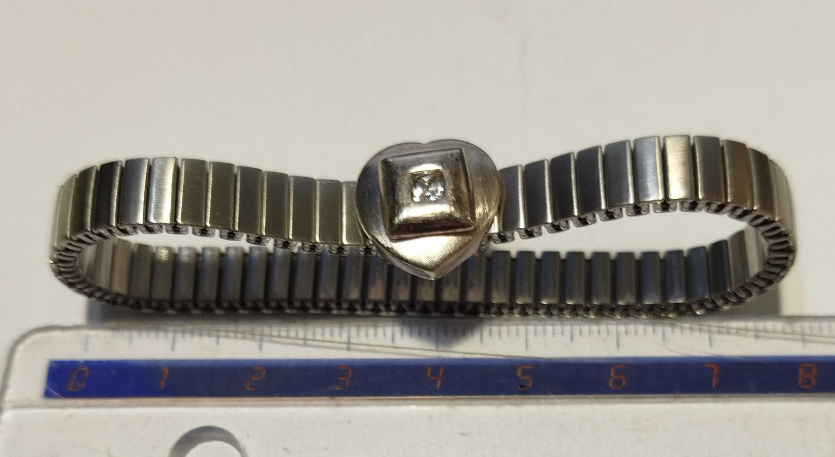 Pulseira/Bracelete extensível, em Aço e Prata