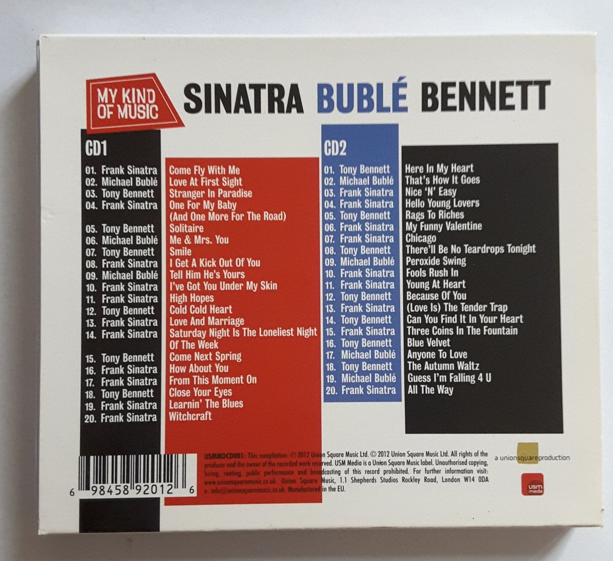 Sinatra, Buble, Bennett *  My Kind of Music 2 x CD