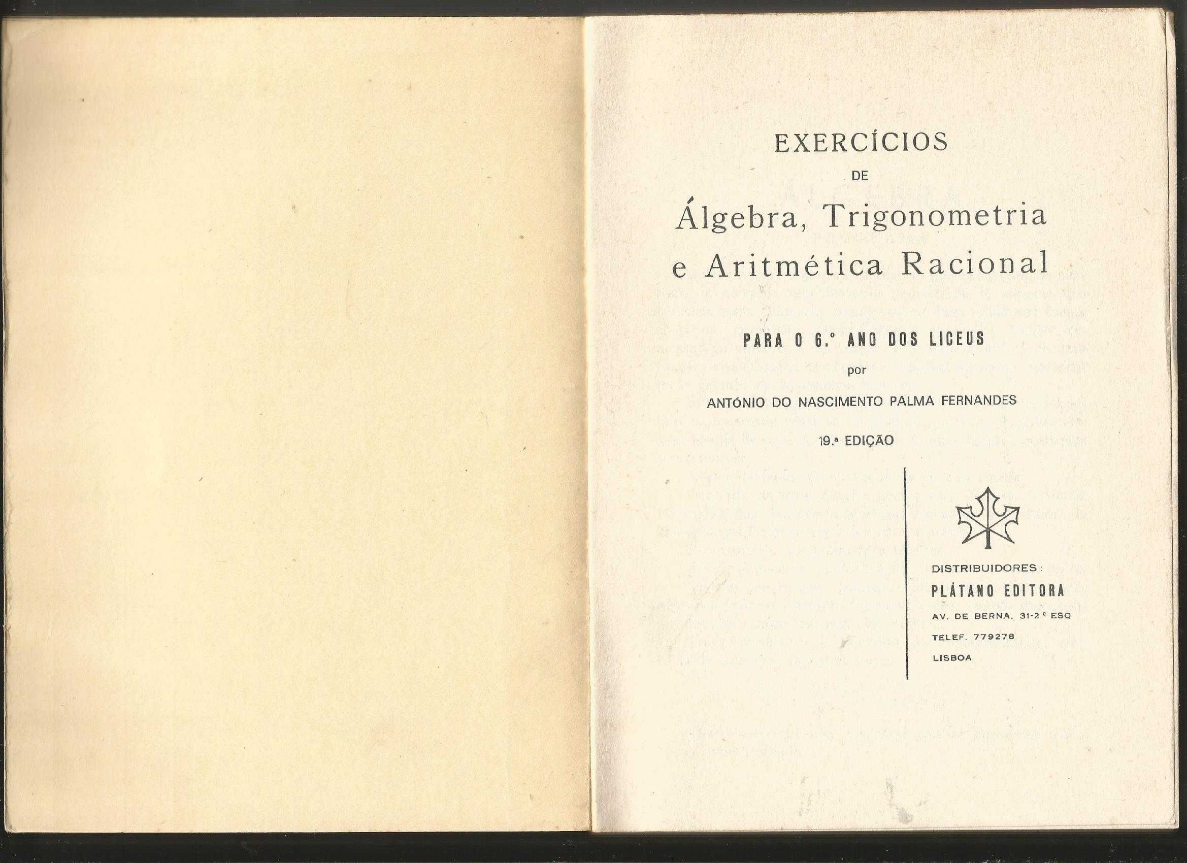 Exercícios de Álgebra, Trigonometria e Aritmética Racional.