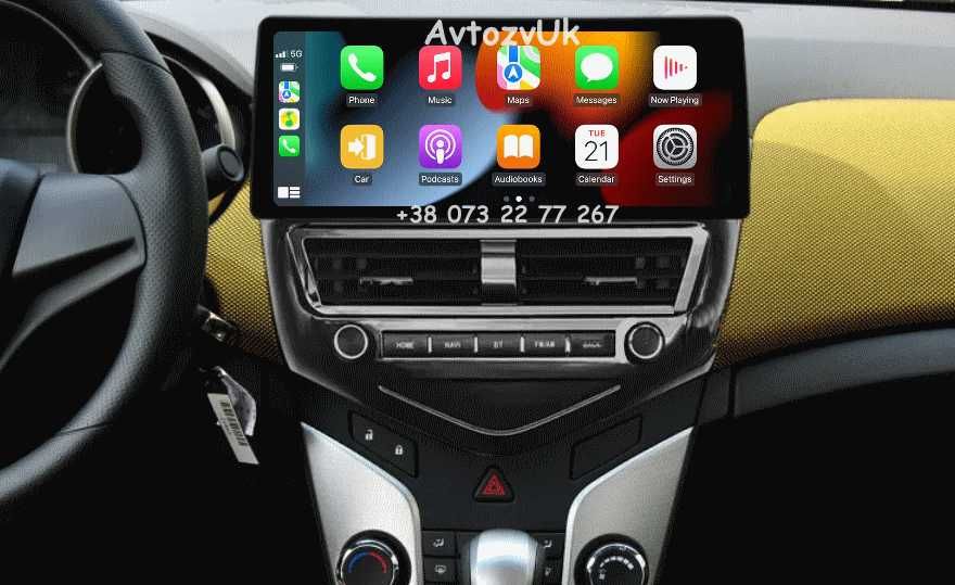 Магнитола CRUZE Chevrolet Круз GPS USB 2 дин Tesla CarPlay Android 14
