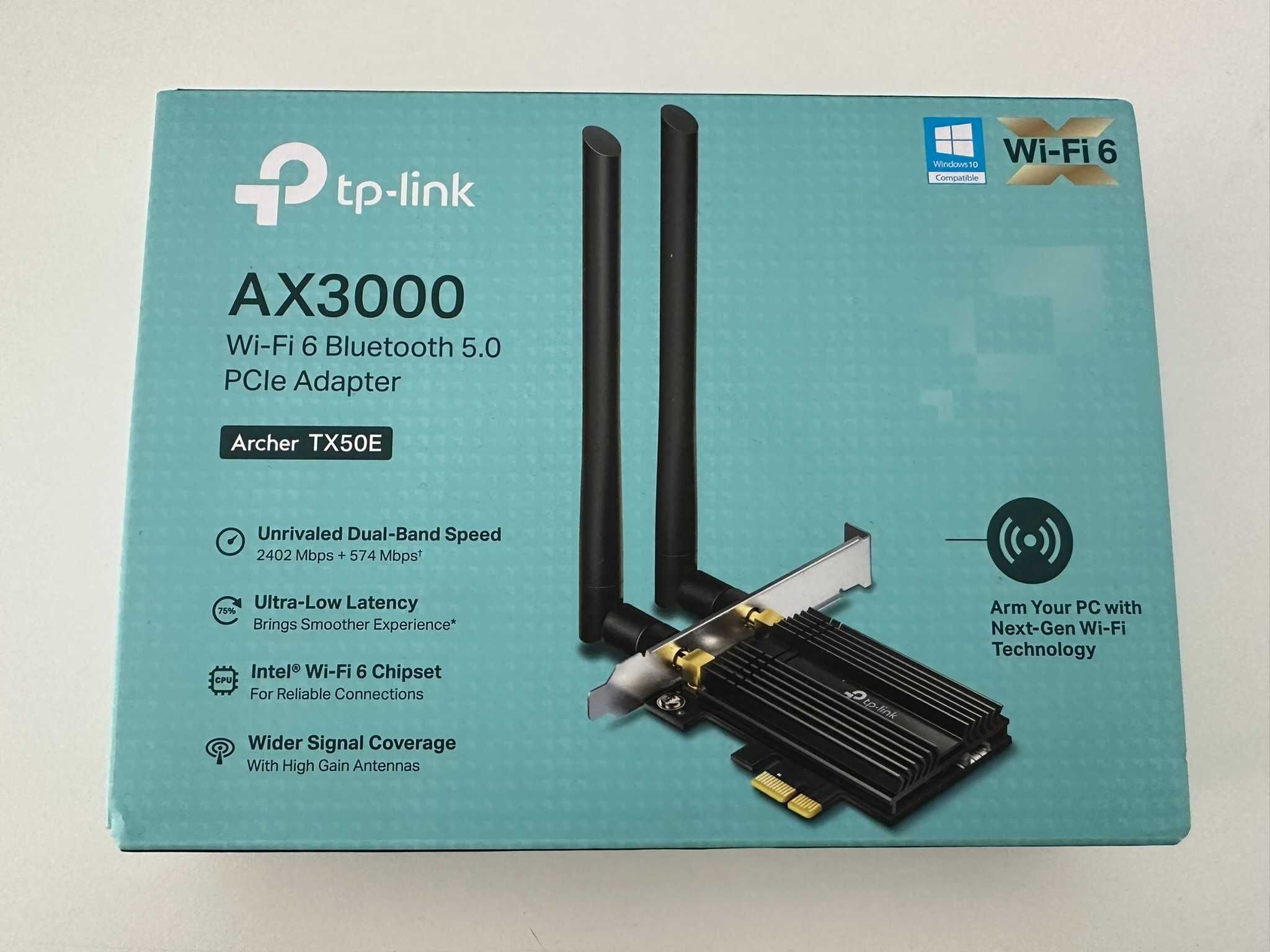 Karta sieciowa TP LINK AX3000 WIFI 6 Blutooth 5.0 ARCHER TX50E