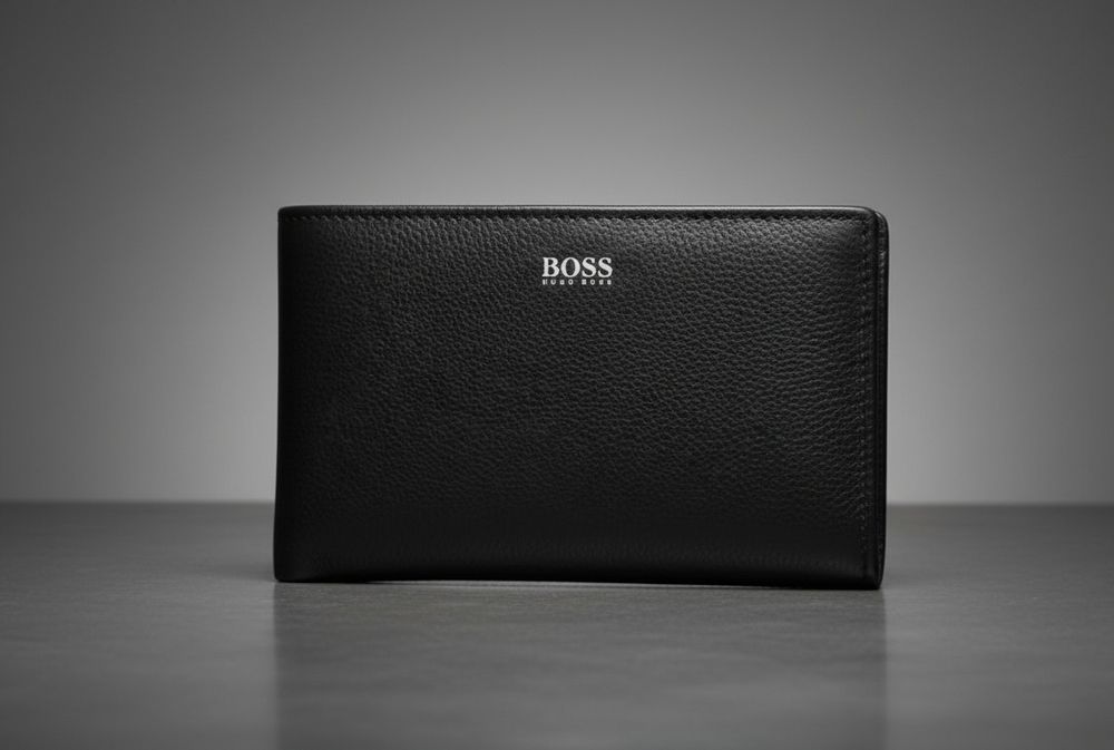 Nowa HUGO BOSS skórzana SKÓRA czarna mini torebka kosmetyczka itp.