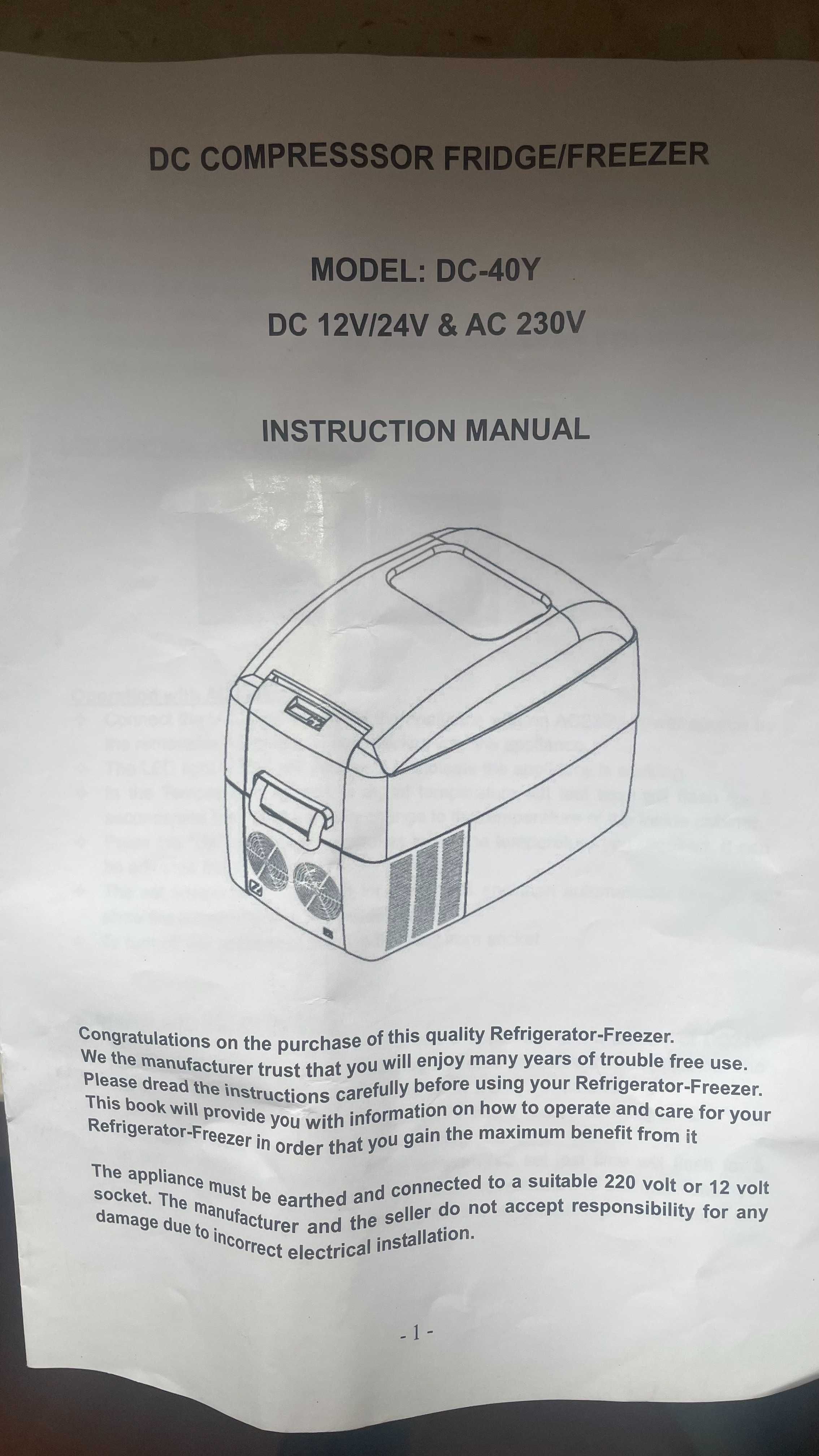 lodowka samochodowa 24v/12v DC40Y NVOX