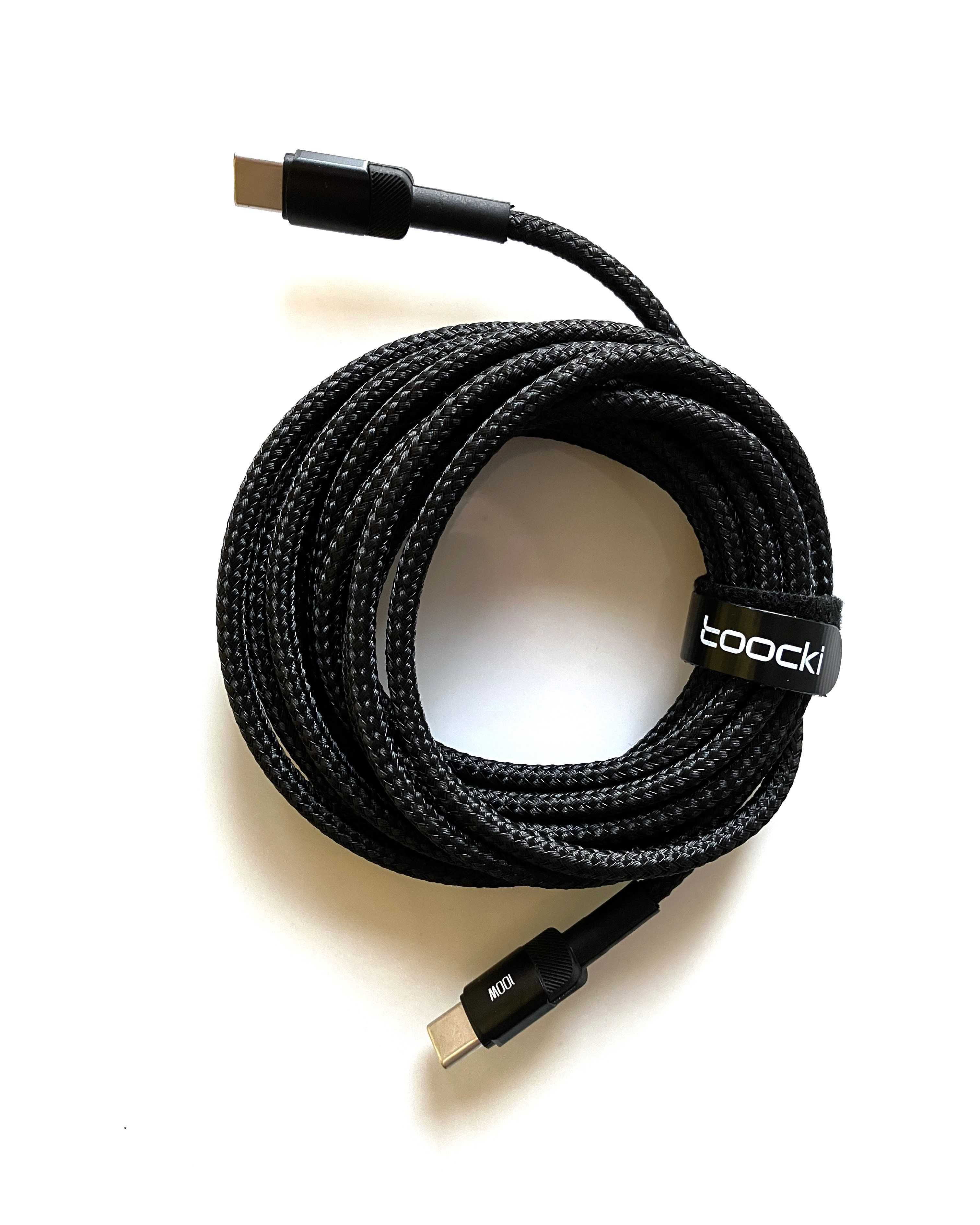 Kabel USB C 100W 3m szybka ładowarka pancerny wzmacniany oplot nowy!