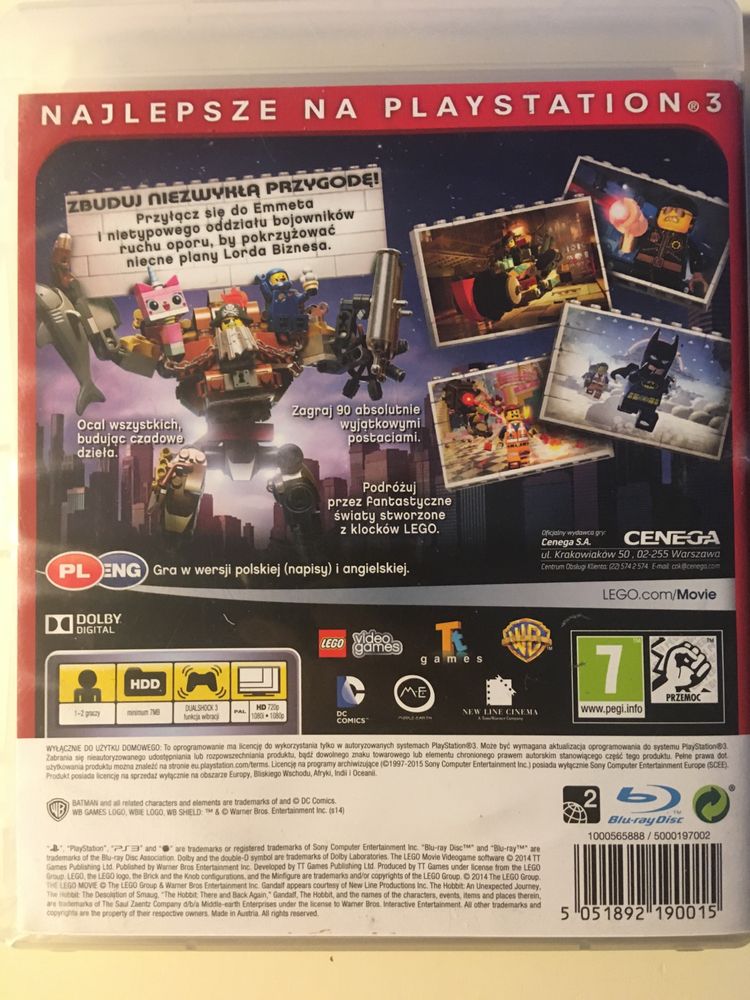 Lego przygoda gra video PS3