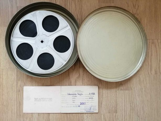 ODWIECZNA TAJGA - film na taśmie 16mm, szpula cewa filmowa, kino z PRL