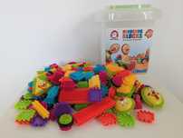 Klocki konstrukcyjne Jeżyki Grzebyki Hedgehog Blocks w wiaderku 170 pc