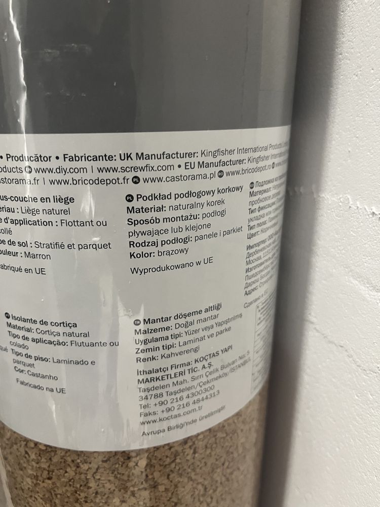 Podkład korkowy podłogowy Diall