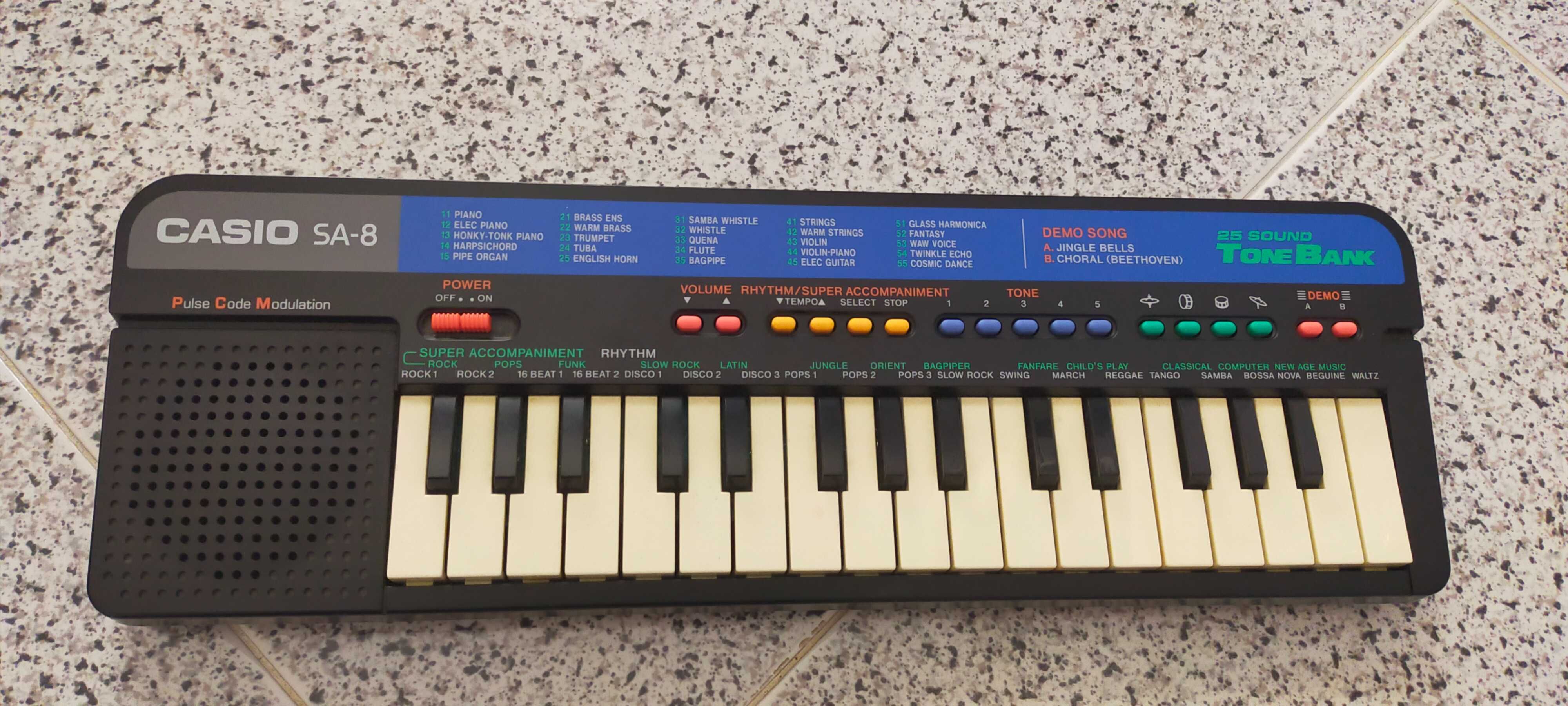 Vintage Casio SA-8 Music Synth Keyboard