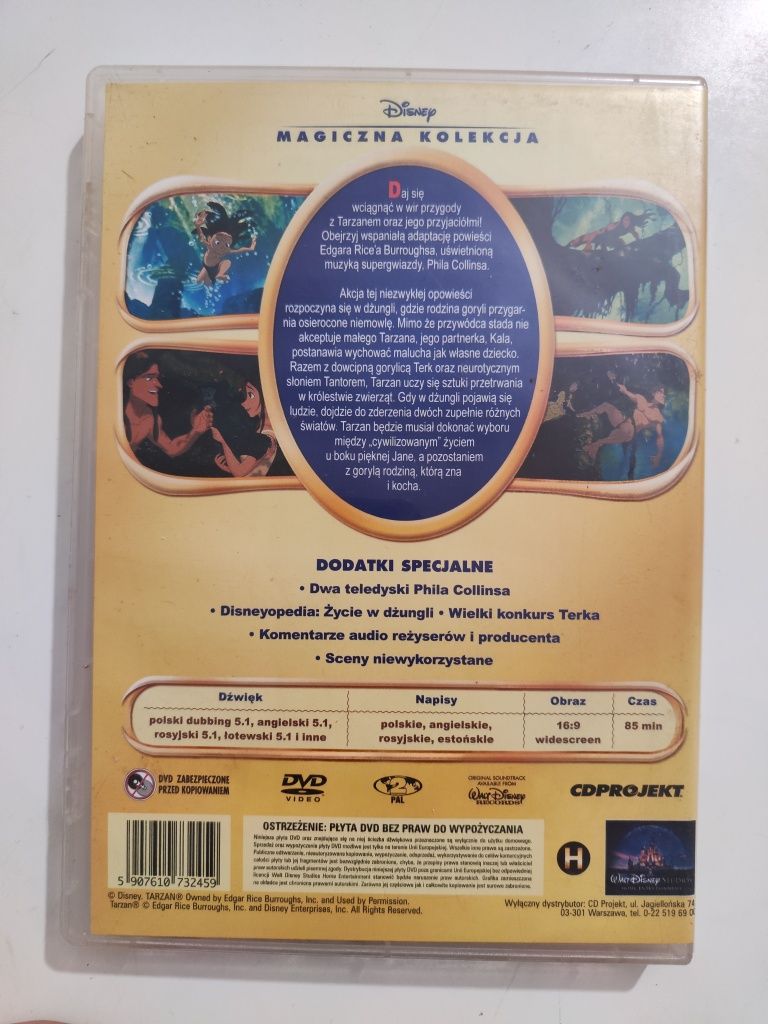 Tarzan Disney Magiczna Kolekcja - płyta DVD bajka