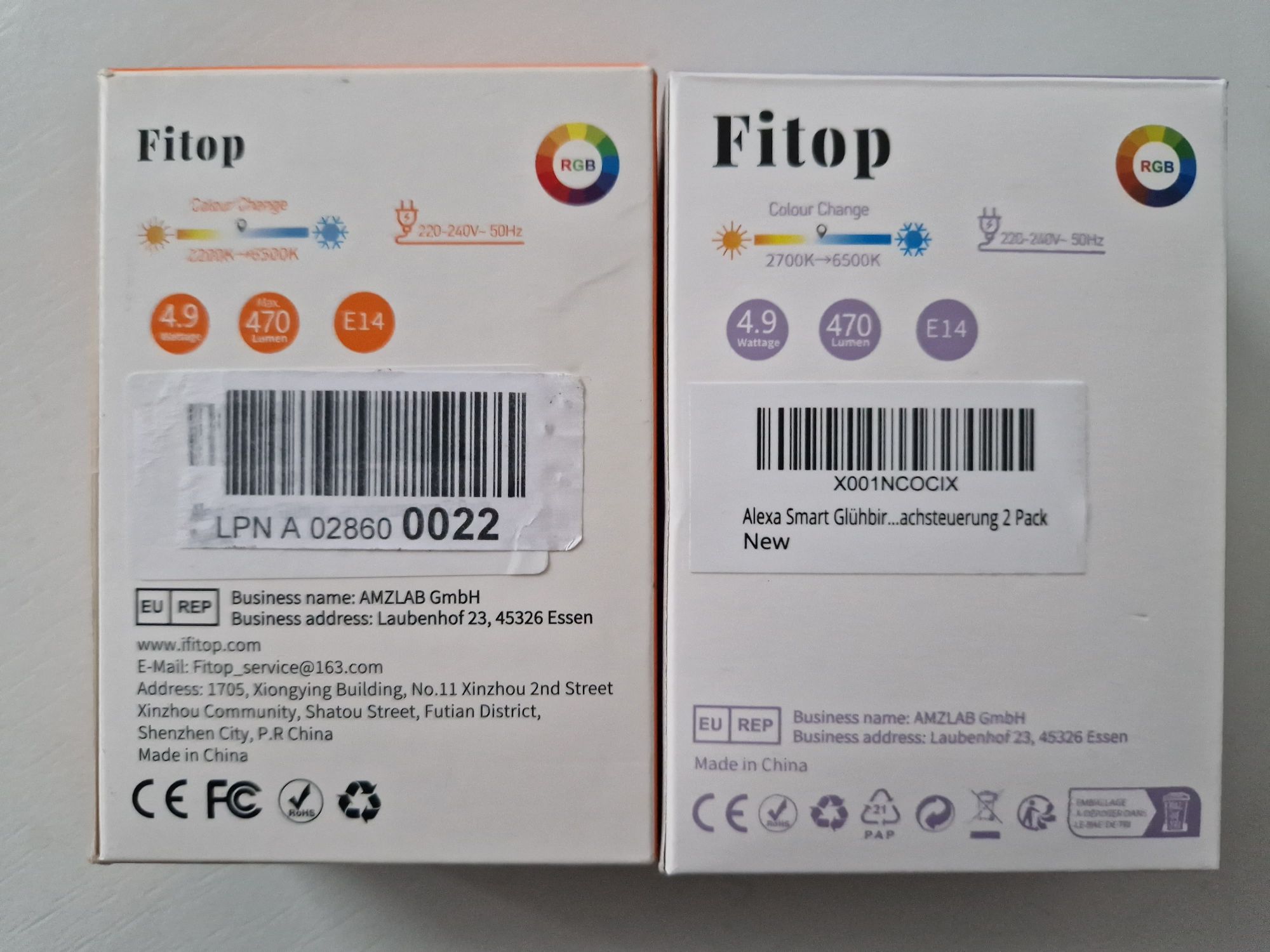 Żarówki e14 RGB Fitop Alexa smart bulb 4 szt.