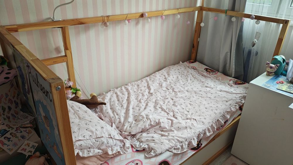Łóżko Kura Ikea piętrowe dwustronne