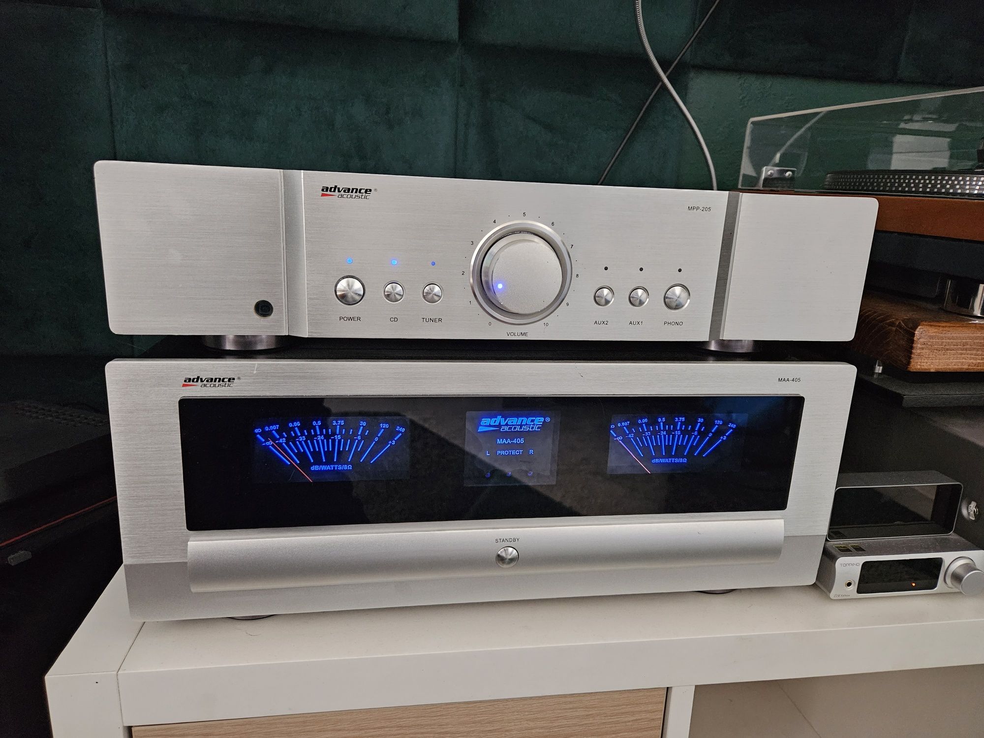 Przedwzmacniacz + końcówka mocy Advance Acoustic MPP-205 MAA-405