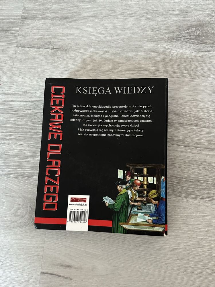 Księga wiedzy Ciekawe dlaczego dla dzieci,książka edukacyjna